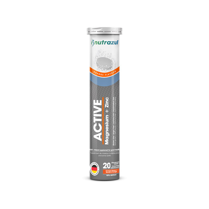 Nutrazul Active Magnesium & Zinc Effervescent Tablets, Helps Maintain Muscle