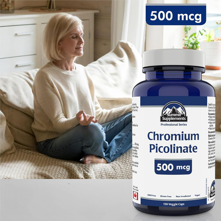 Summit Supplements, Chromium Picolinate 500 Mcg, 150 Veggie Caps, Professional