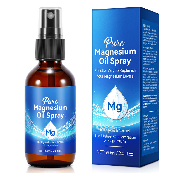 Magnesium Oil Spray, Pure Magnesium Oil Spray for Feet, Topical Magnesium
