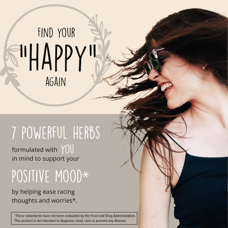 Joy-Filled Mood Support Supplement - 7 Herb Complex + St. Johns Wort (180 Ct)