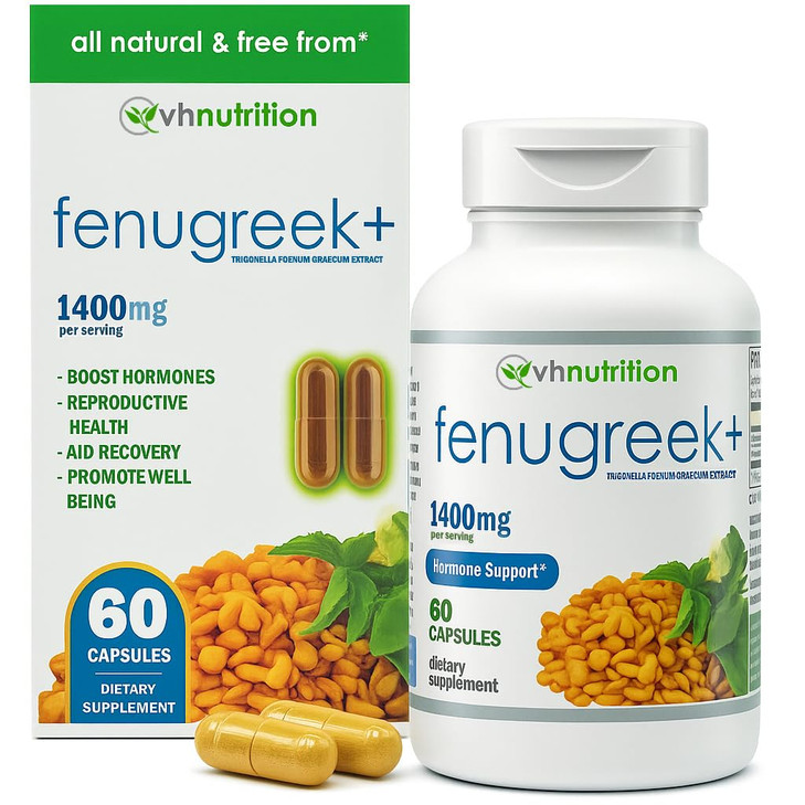VH Nutrition Fenugreek+ - 1400mg Extra Strength Fenugreek Capsules