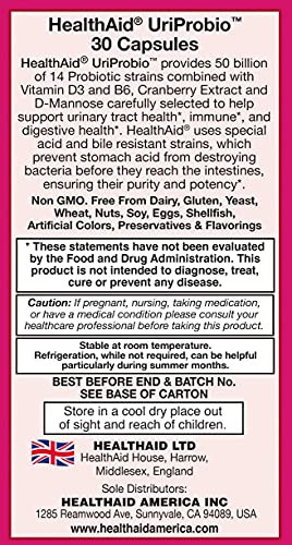 HealthAid UriProbio - 50 Billion CFU Womens Probiotic