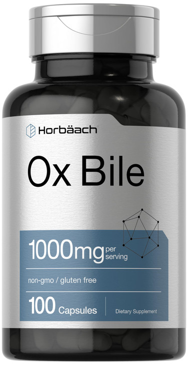 Horbäach Ox Bile Supplement - 1000mg - 100 Capsules