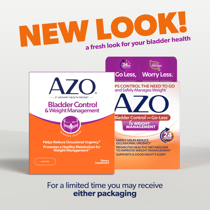 AZO Bladder Control with Go-Less & Weight Management Dietary Supplement