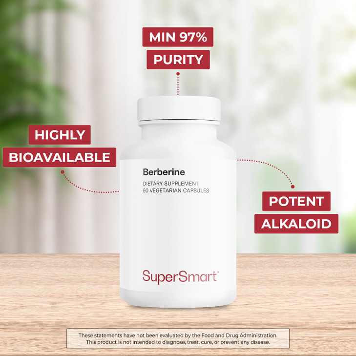 Supersmart - Berberine HCl Supplement 1000mg per Day (Min. 97% Purity)