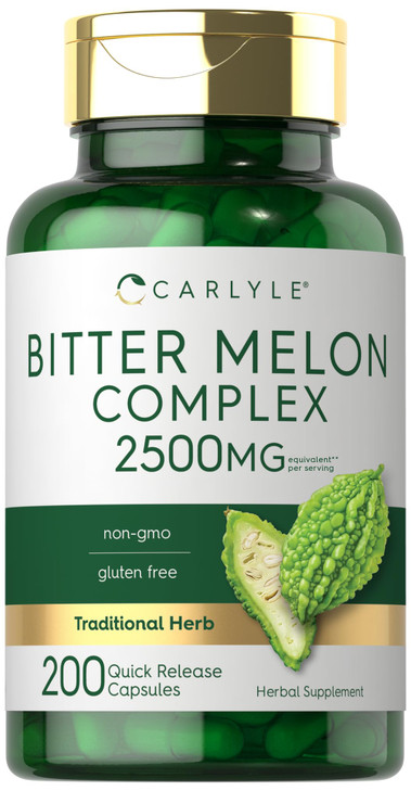 Carlyle Bitter Melon Capsules - 200 Count - Non-GMO & Gluten Free Extract
