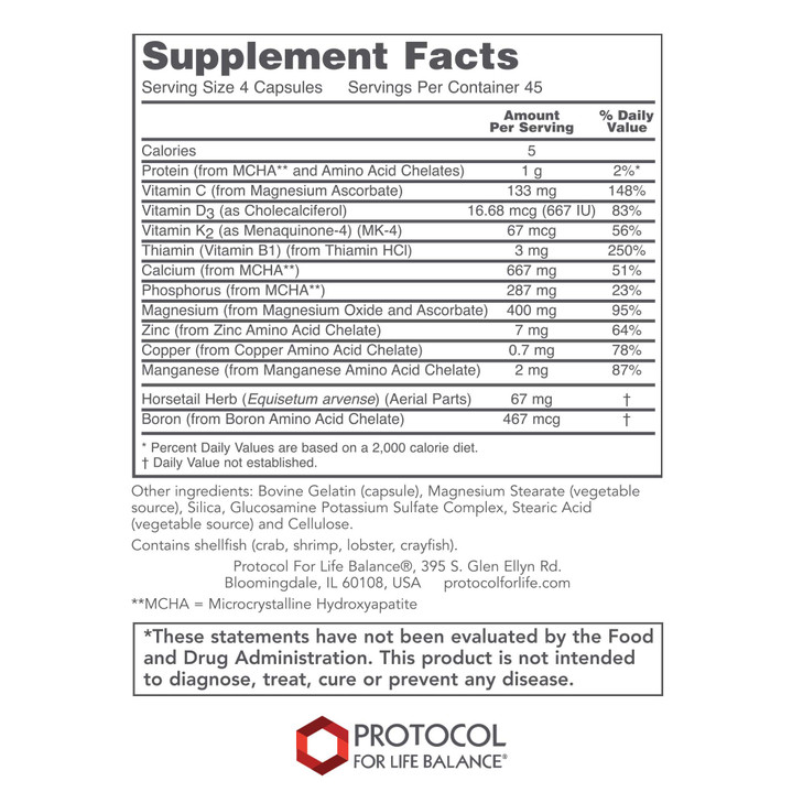 Protocol Bone Support Formula - for Bone Strength & Density*