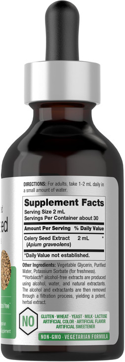Horbäach Celery Seed Extract - Liquid Drops - 2 fl oz Tincture