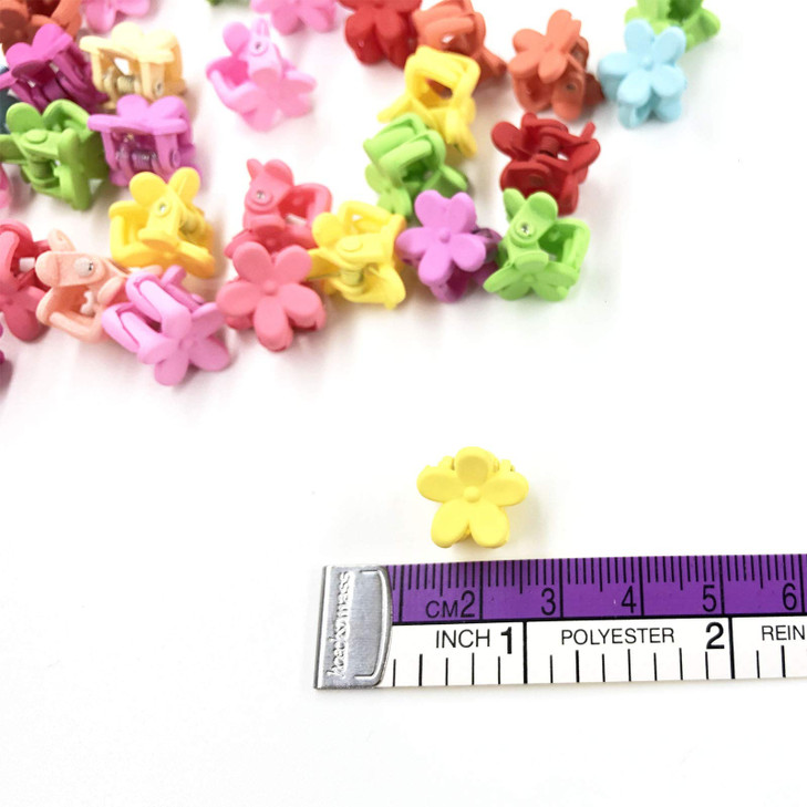 100 Pack Flower Hair Claw Clips Mini Small Hair Jaw Clips for Girls Assorted Baby Hair Clips Hair Accessories for Girls and Women Random Colors