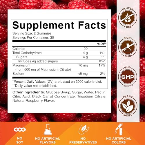 Vitamatic Magnesium Gummies 600mg per Serving
