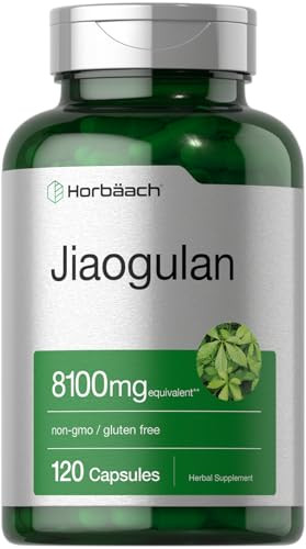 Horbäach Jiaogulan Capsules - 120 Count - Gynostemma Pentaphyllum Herbal Extract