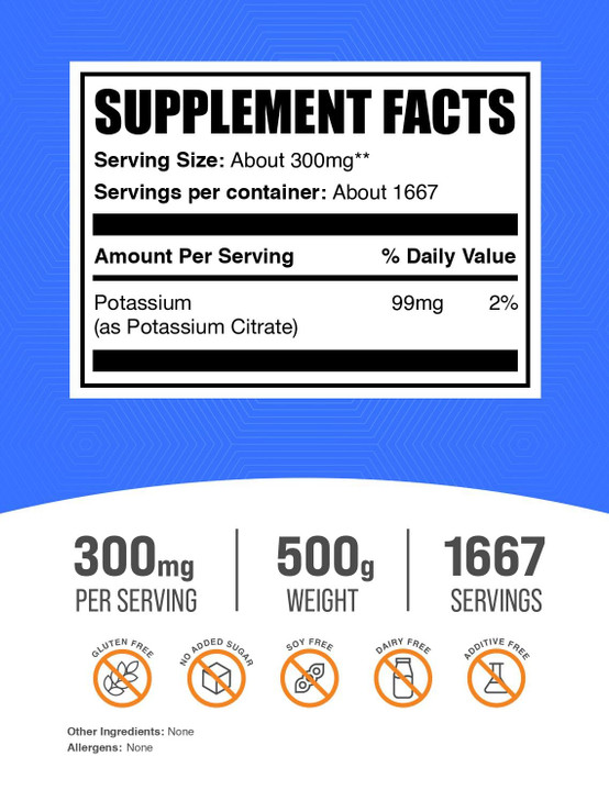 BulkSupplements.com Potassium Citrate Powder