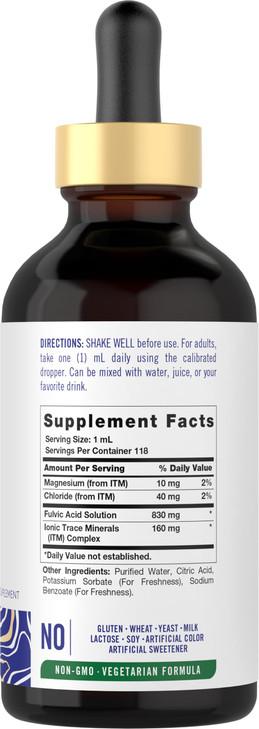 Carlyle Fulvic Acid Drops 4 fl oz - Liquid Trace Minerals
