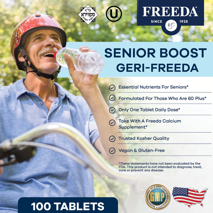 Freeda Senior Multivitamin - Kosher Vitamins for Men & Women 60 and Over