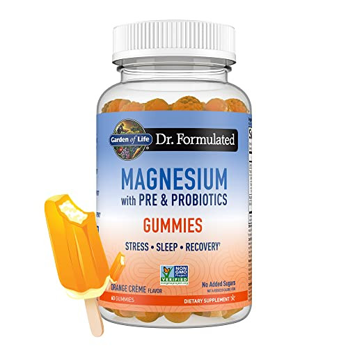 Garden of Life Magnesium Citrate Supplement Gummies with Prebiotics & Probiotics