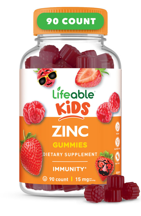 Lifeable Zinc Gummies for Kids |15mg - Great Tasting Kids Zinc Supplements