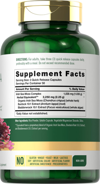 Carlyle Irish Sea Moss Capsules - 150 Count
