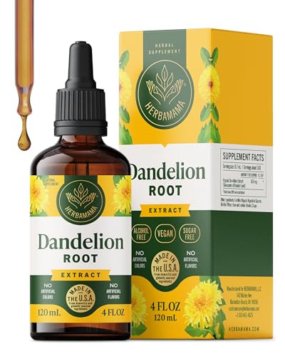 HERBAMAMA Dandelion Drops - Vegan Liver Cleanse with Dandelion Root Extract