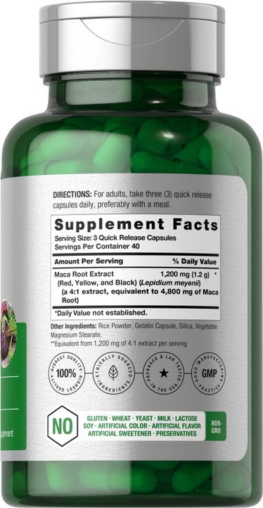 Horbäach Maca Root Capsules for Men and Women