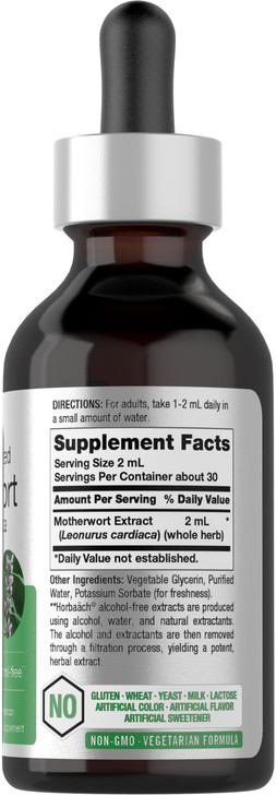 Horbaach Motherwort Herb Extract Tincture - 2 oz