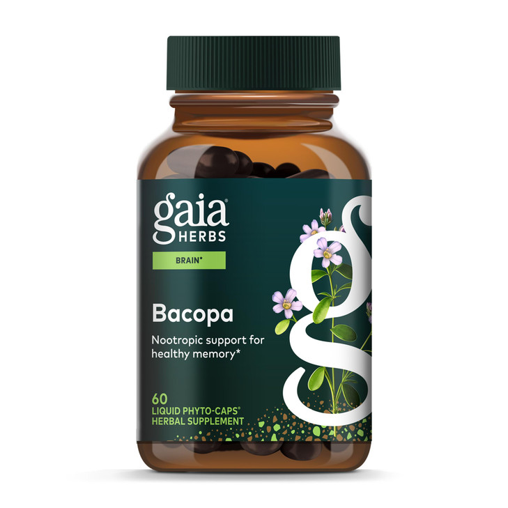 Gaia Herbs Bacopa - Brain & Cognitive Support Herbal Supplement