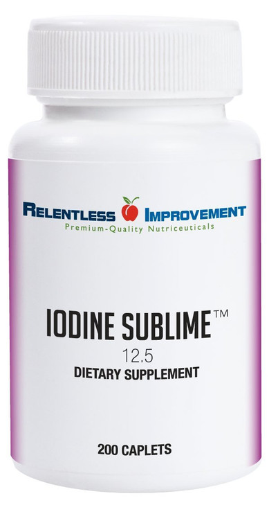 Relentless Improvement Iodine Sublime 12.5mg 200 High-Bioavailable Caplets