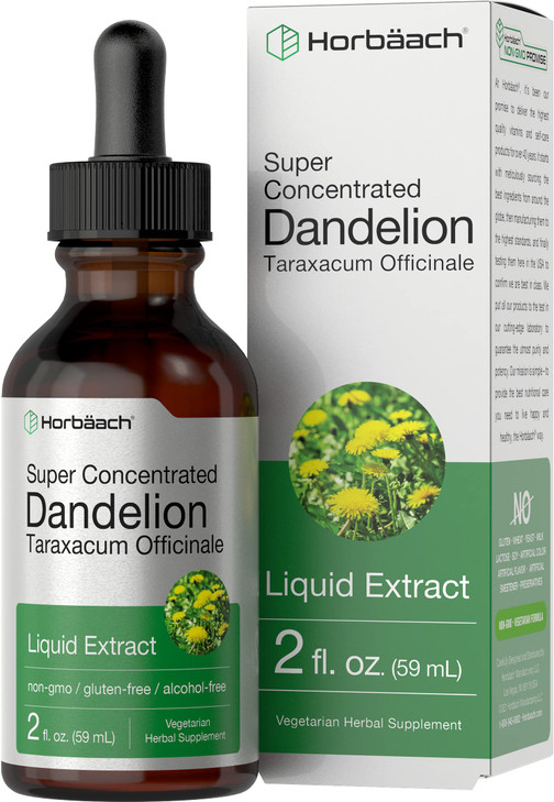 Horbäach Dandelion Root Extract Supplement - 2 fl oz