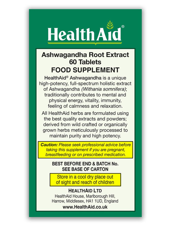 HealthAid Ashwagandha 350?mg (15:1 Root Extract)