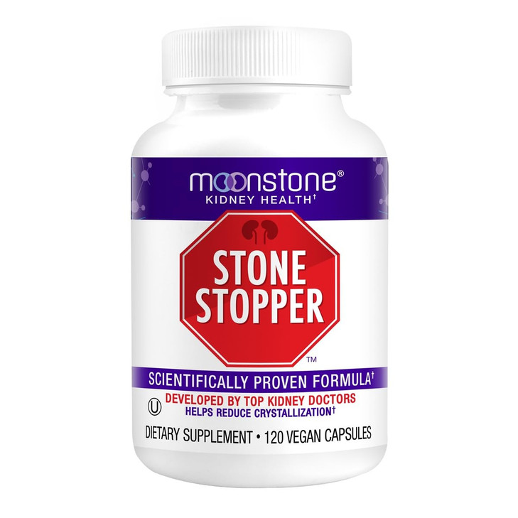 Moonstone Stone Stopper Capsules, Kidney Stone Prevention, Calcium Oxalate