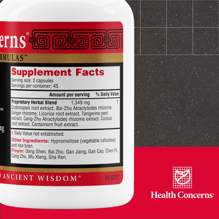 Health Concerns Six Gentlemen - Digestive Health & Qi Support Supplement