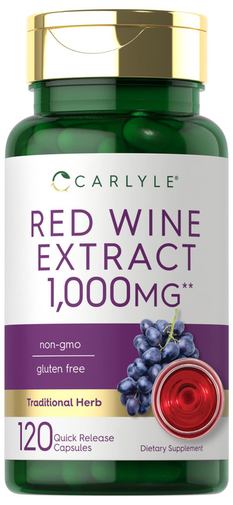 Carlyle Red Wine Extract Capsules - 120 Count