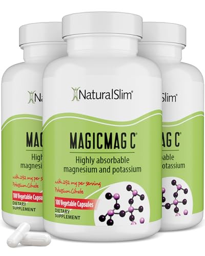 MagicMag C by NaturalSlim, Magnesium Citrate Capsules for Muscle Relaxation
