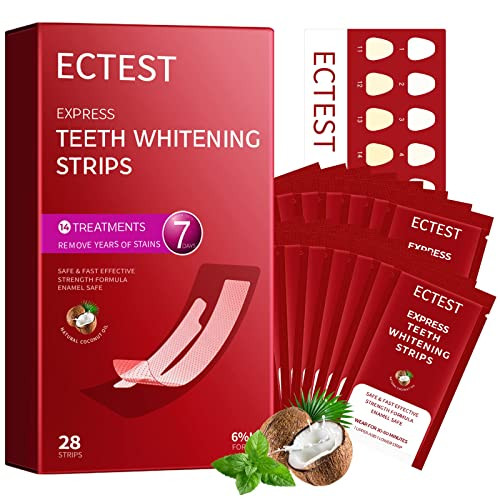 Teeth Whitening Strips for Teeth Sensitive, Professional Teeth Whitening Kit for Coffee Drinker, 28 Teeth Whitener Strips Coconut Flavor, 14 Treatmen