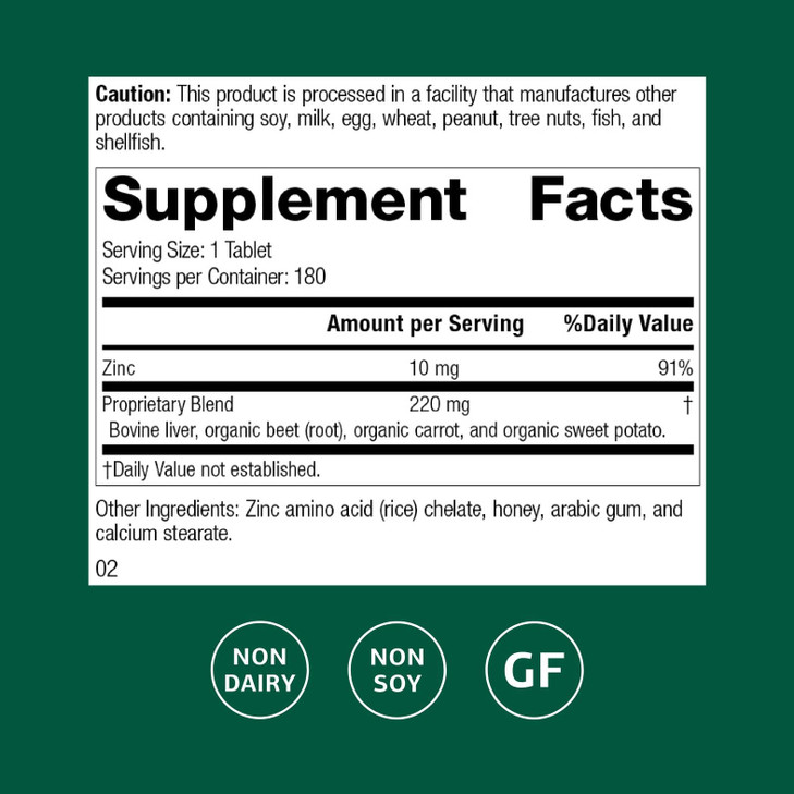 Standard Process Zinc Chelate - Offers Natural Immune Support & Aids Skin Health