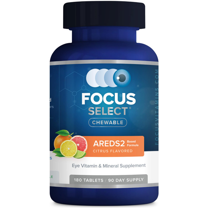 Focus Select AREDS2 Based Chewable Eye Vitamin-Mineral Supplement for Eyes (180