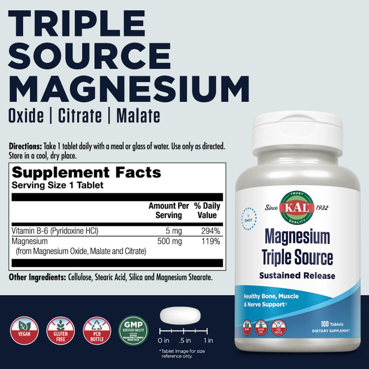 KAL Triple Source Magnesium Complex Supplement