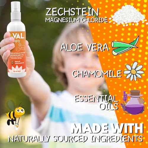 VAL Kids Magnesium Oil Spray - Natural Bedtime Calm & Mood Support