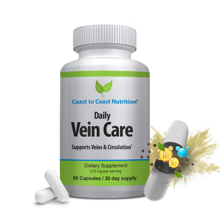 Coast to Coast Nutrition Daily Vein Care Supplement Capsules