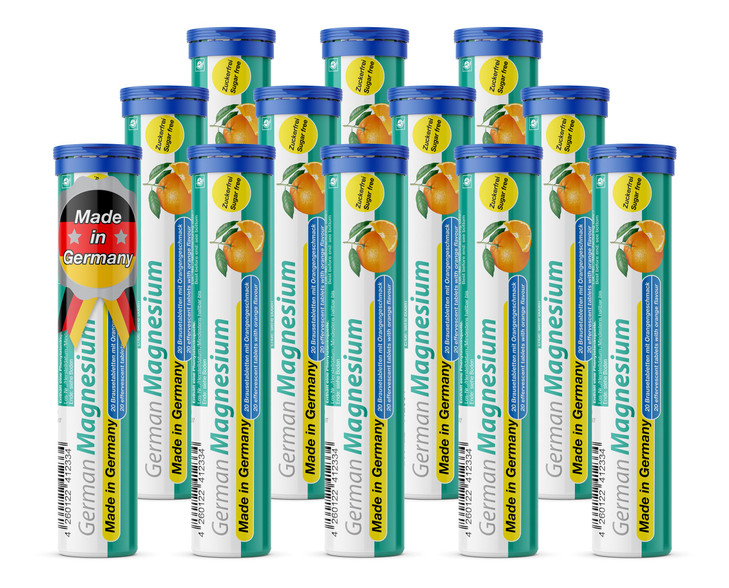 German Magnesium Oxide Supplement - Effervescent Tablets