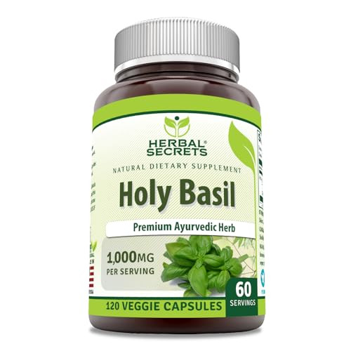 Herbal Secrets Holy Basil 1000 Mg Supplement - Vegetarian Capsules