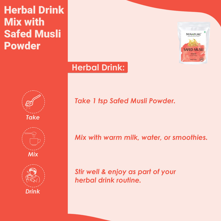 minature Safed Musli Powder (Chlorphytum Borivillianum)| 227g (8 oz) (1/2 lb)