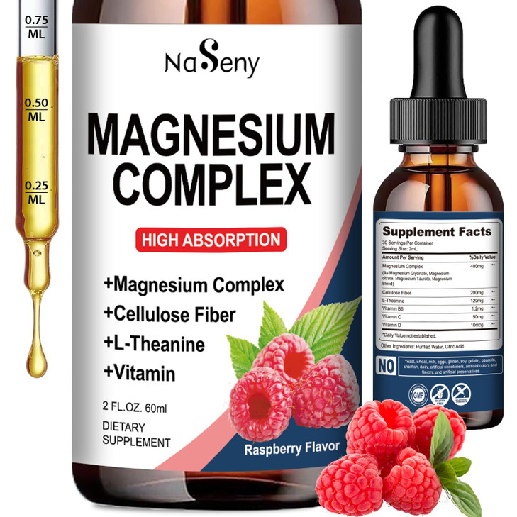 NaSeny Magnesium Complex Supplement, 400mg of Magnesium Glycinate, Malate &