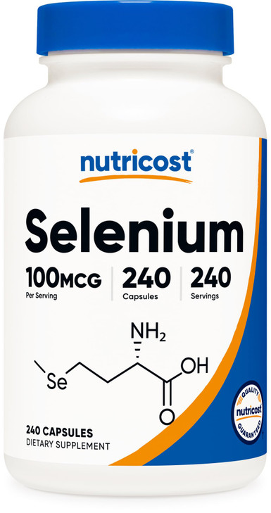 Nutricost Selenium Supplement 100mcg, 240 Capsules, Vegetarian, Gluten Free &