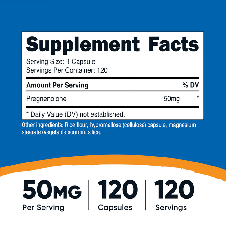 Nutricost Pregnenolone 50mg, 120 Capsules