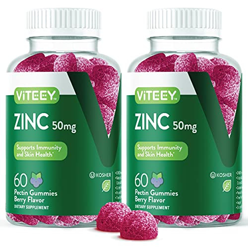 VITEEY Zinc Gummies for Men and Women - Zinc Supplements 50mg