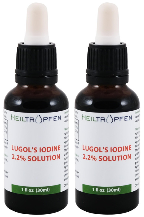 2X 2.2% Lugol's Iodine Solution 2x1 Fl Oz - 2x30 ml