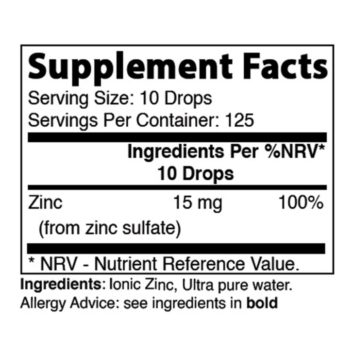 Best Naturals Ionic Liquid Zinc - Immune Support - Glass Bottles 2 OZ (60ml)