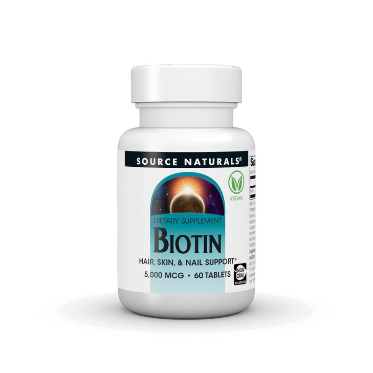 Source Naturals Biotin, Hair, Skin and Nail Support* - 5,000 MCG  60 Tablets