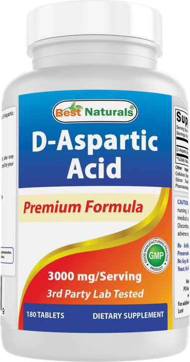Best Naturals D Aspartic Acid (DAA) 3000mg per Serving