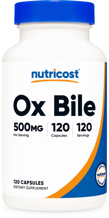Nutricost Ox Bile Capsules 500mg Per Serving (120 Capsules)